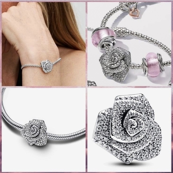 Pandora Rose In Bloom Oversized Charm -New w/Pandora Pouch - Picture 4 of 8